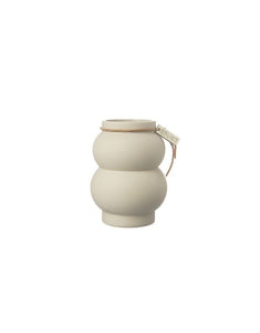 Vase Steingut Curved ø5,5cm I Beige