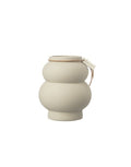 Vase Steingut Curved ø12cm I Beige