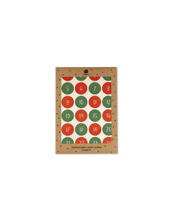 Adventskalender-Sticker I Rot/Grün