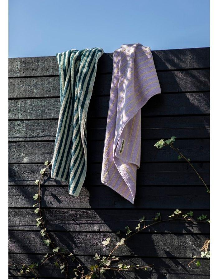 Badehandtuch 70x140cm I Lilac/Neon Yellow
