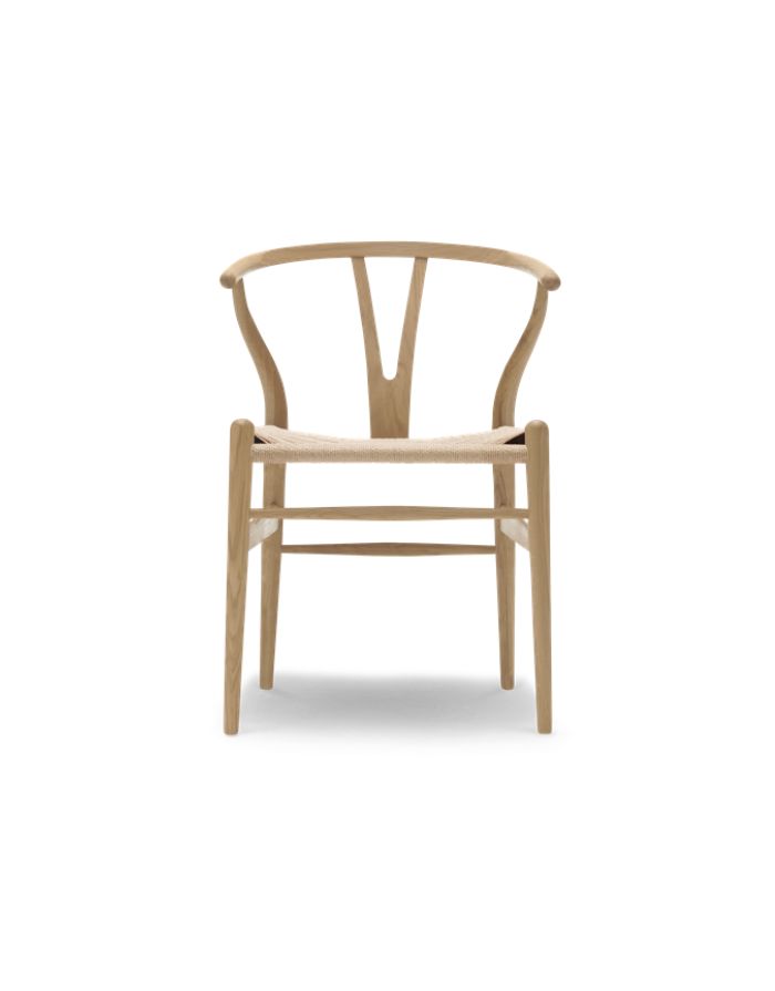 Stuhl CH24 Wishbone Chair I Eiche geseift / Geflecht natur
