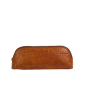 Laden Sie das Bild in den Galerie-Viewer, Pencil Case Large I Cognac Croco
