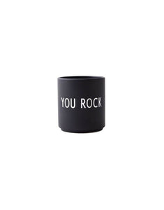 Porzellan Becher Favourite Cup I You Rock Black