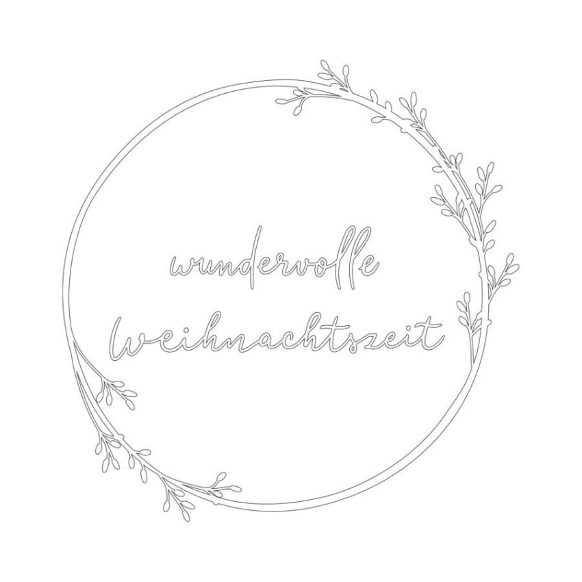Sticker 'Wundervolle Weihnachtszeit' Kranz