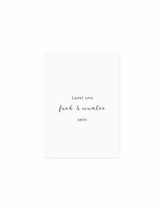 Postkarte 'Lasst uns froh & munter sein'