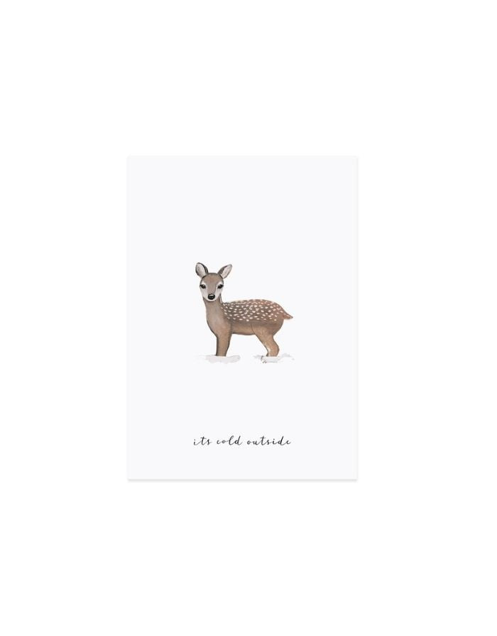 Postkarte 'It's cold outside'