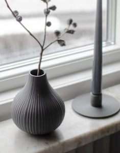 Vase Ekenäs Large I Dunkelgrau
