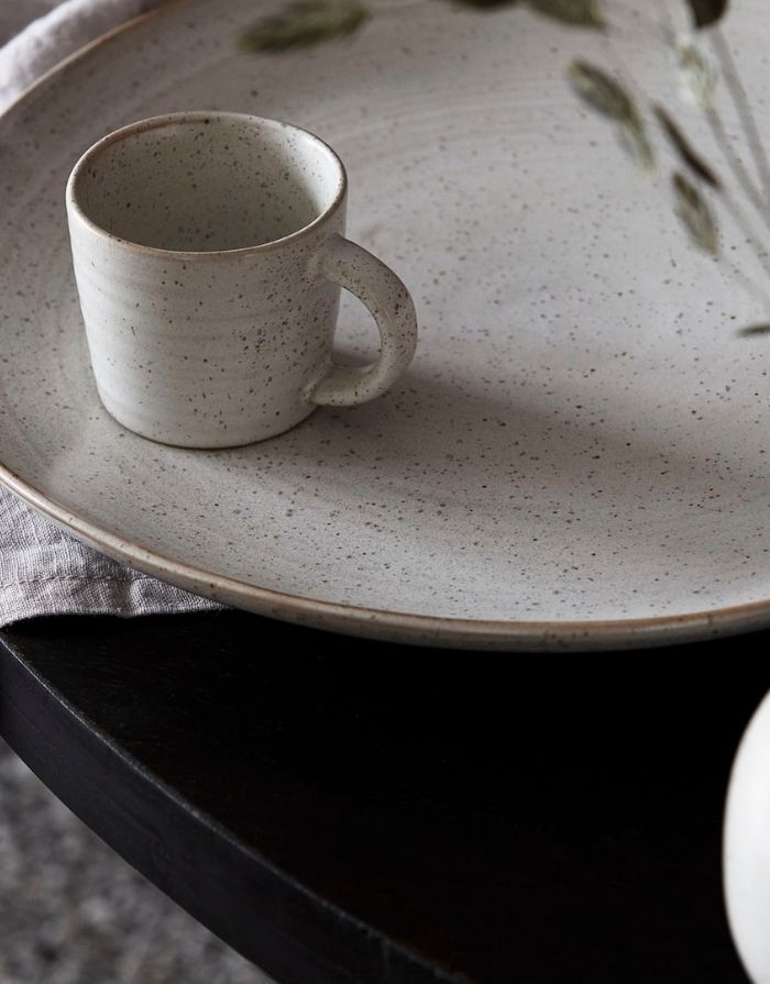 Espressotasse Pion I Grau/Weiß