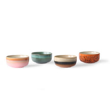 Laden Sie das Bild in den Galerie-Viewer, Keramikschüssel 70&#39;er 4er-Set I Dessert Bowls
