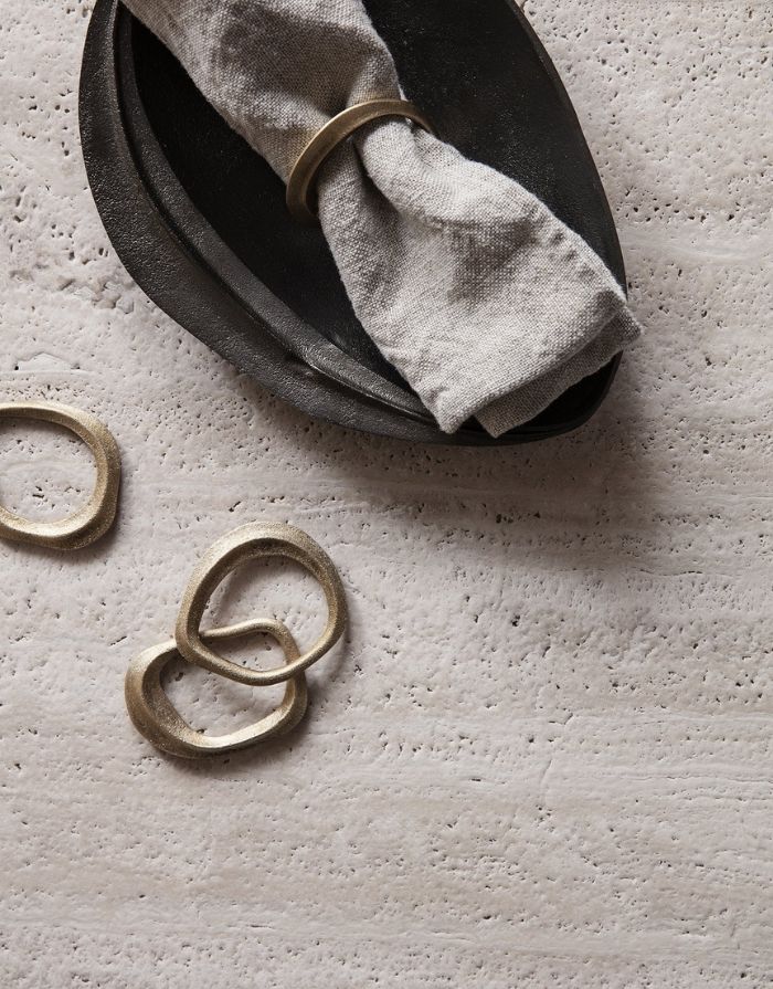 Serviettenringe Flow 4er-Set I Gold