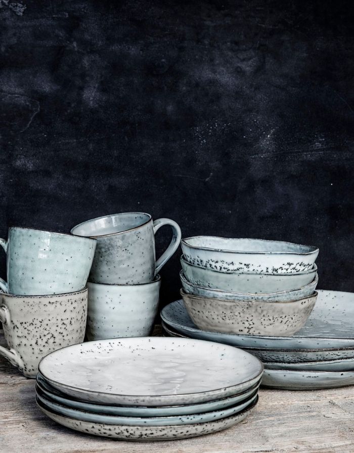 Teller Rustic ø 27,5cm I Grau/Blau