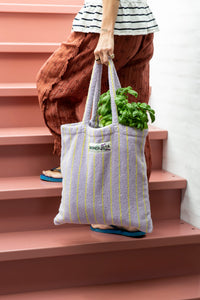 Beutel Frottee I Lilac/Neon Yellow